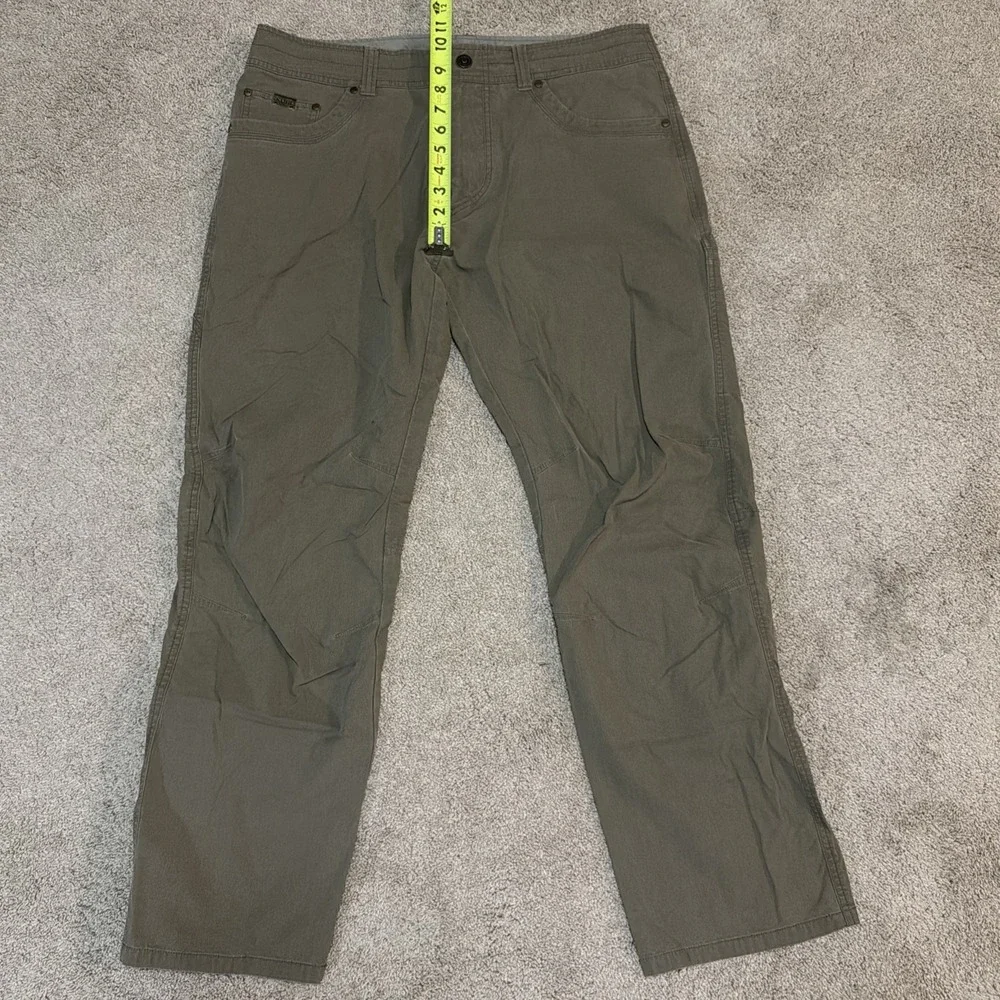 Kuhl Revolvr Pants Mens 36x32 Olive Grey Vintage Patina Dye Stretch Outdoor